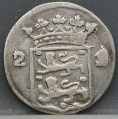 2 Stuiver 1789 — West-Friesland Zilver achterzijde