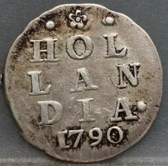 2 Stuiver 1790 — Dubbele Wapenstuiver Holland voorzijde