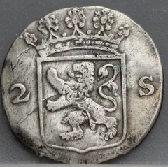 2 Stuiver 1790 Holland achterzijde