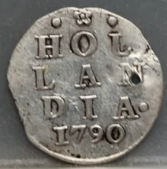 2 Stuiver 1790 Holland — Dubbele Wapenstuiver voorzijde