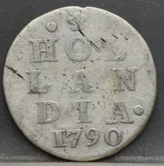 2 Stuiver 1790 Holland — Dubbele Wapenstuiver voorzijde