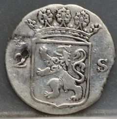 2 Stuiver 1790 Holland — Dubbele Wapenstuiver achterzijde