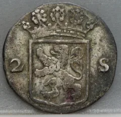 2 Stuiver 1790 Holland — Dubbele Wapenstuiver achterzijde