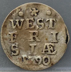 2 Stuiver 1790 West-Friesland — Zilver voorzijde