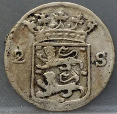 2 Stuiver 1790 West-Friesland — Zilver achterzijde