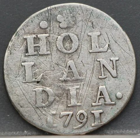 2 Stuiver 1791 Holland — Dubbele Wapenstuiver