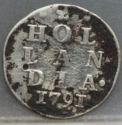 2 Stuiver 1791 Holland — Dubbele Wapenstuiver voorzijde