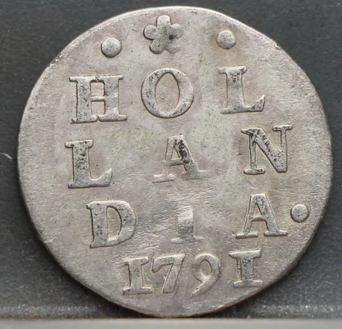 2 Stuiver 1791 Holland — Dubbele Wapenstuiver