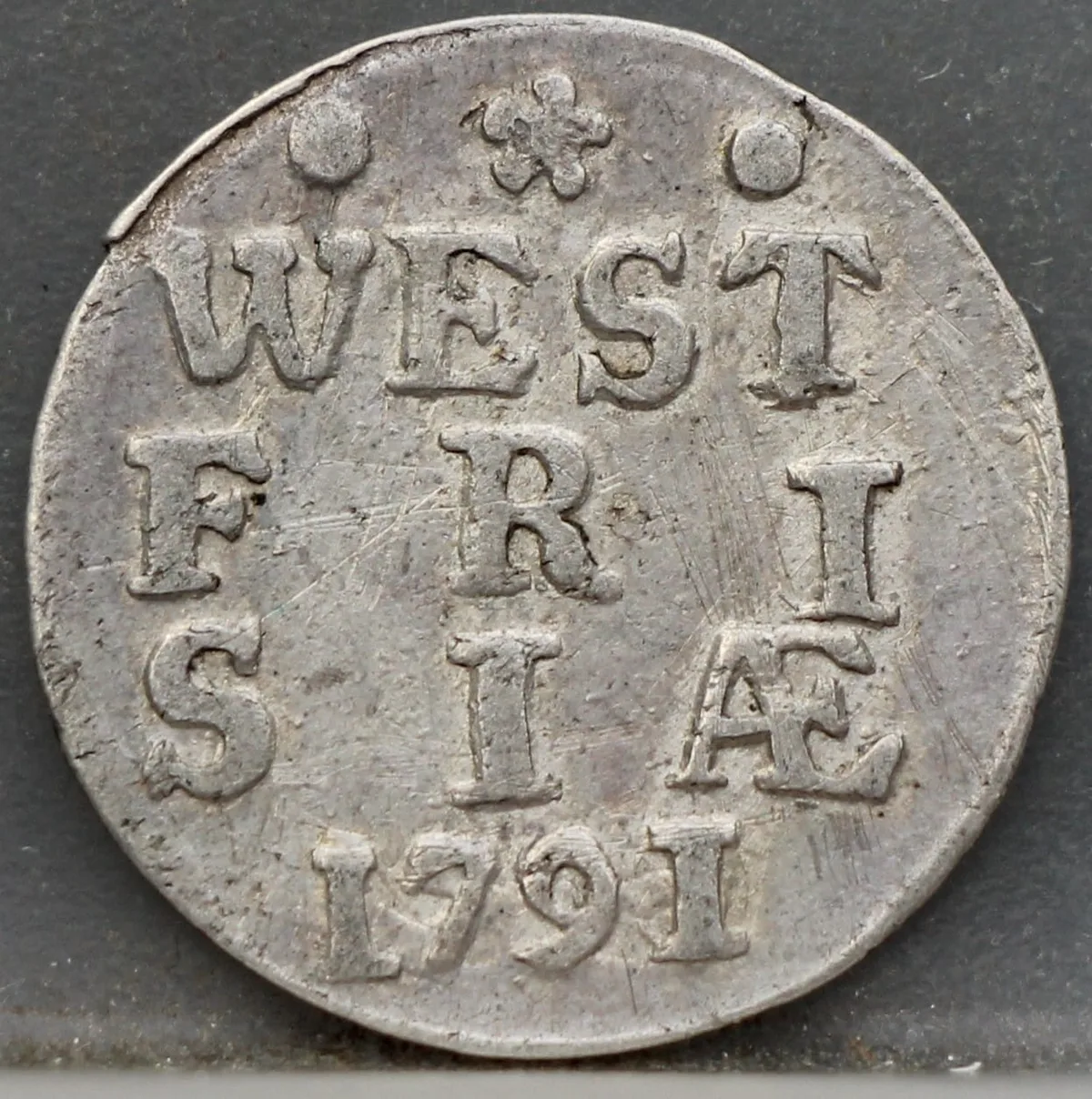 2 Stuiver 1791 West-Friesland Zilver voorzijde