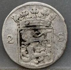 2 Stuiver 1791 West-Friesland Zilver achterzijde