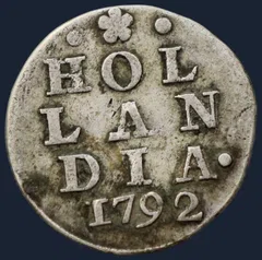 2 Stuiver 1792 — Dubbele Wapenstuiver 1790