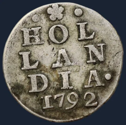 2 Stuiver 1792 — Dubbele Wapenstuiver 1790