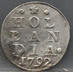 2 Stuiver 1792 — Dubbele Wapenstuiver Holland voorzijde