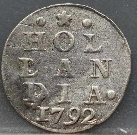 2 Stuiver 1792 — Dubbele Wapenstuiver Holland