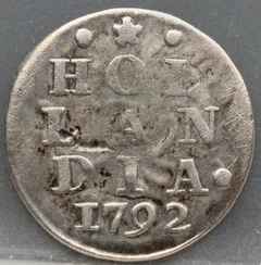 2 Stuiver 1792 — Dubbele Wapenstuiver Holland voorzijde