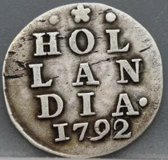 2 Stuiver 1792 — Dubbele Wapenstuiver Holland voorzijde, 2 Stuiver (dubbele wapenstuiver)