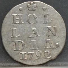 2 Stuiver 1792 — Dubbele Wapenstuiver Holland voorzijde