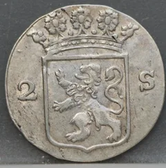 2 Stuiver 1792 — Dubbele Wapenstuiver Holland achterzijde