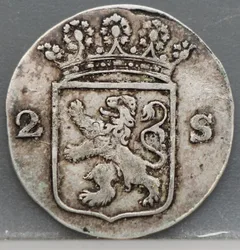 2 Stuiver 1792 — Dubbele Wapenstuiver Holland achterzijde