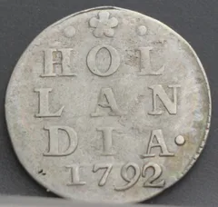 2 Stuiver 1792 Holland — Dubbele Wapenstuiver voorzijde