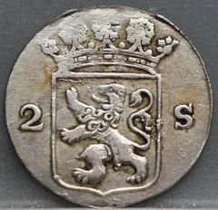 2 Stuiver 1792 Holland — Dubbele Wapenstuiver achterzijde