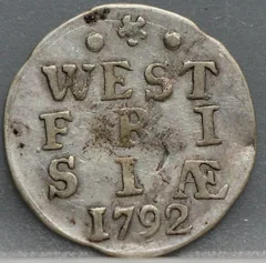 2 Stuiver 1792 West-Friesland voorzijde