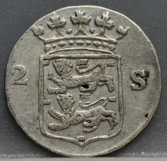 2 Stuiver 1792 West-Friesland achterzijde