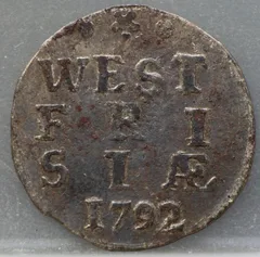 2 Stuiver 1792 West-Friesland — Zilver voorzijde