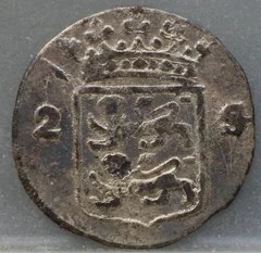 2 Stuiver 1792 West-Friesland — Zilver achterzijde