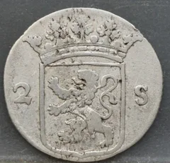 2 Stuiver 1793 Utrecht — Dubbele Wapenstuiver achterzijde