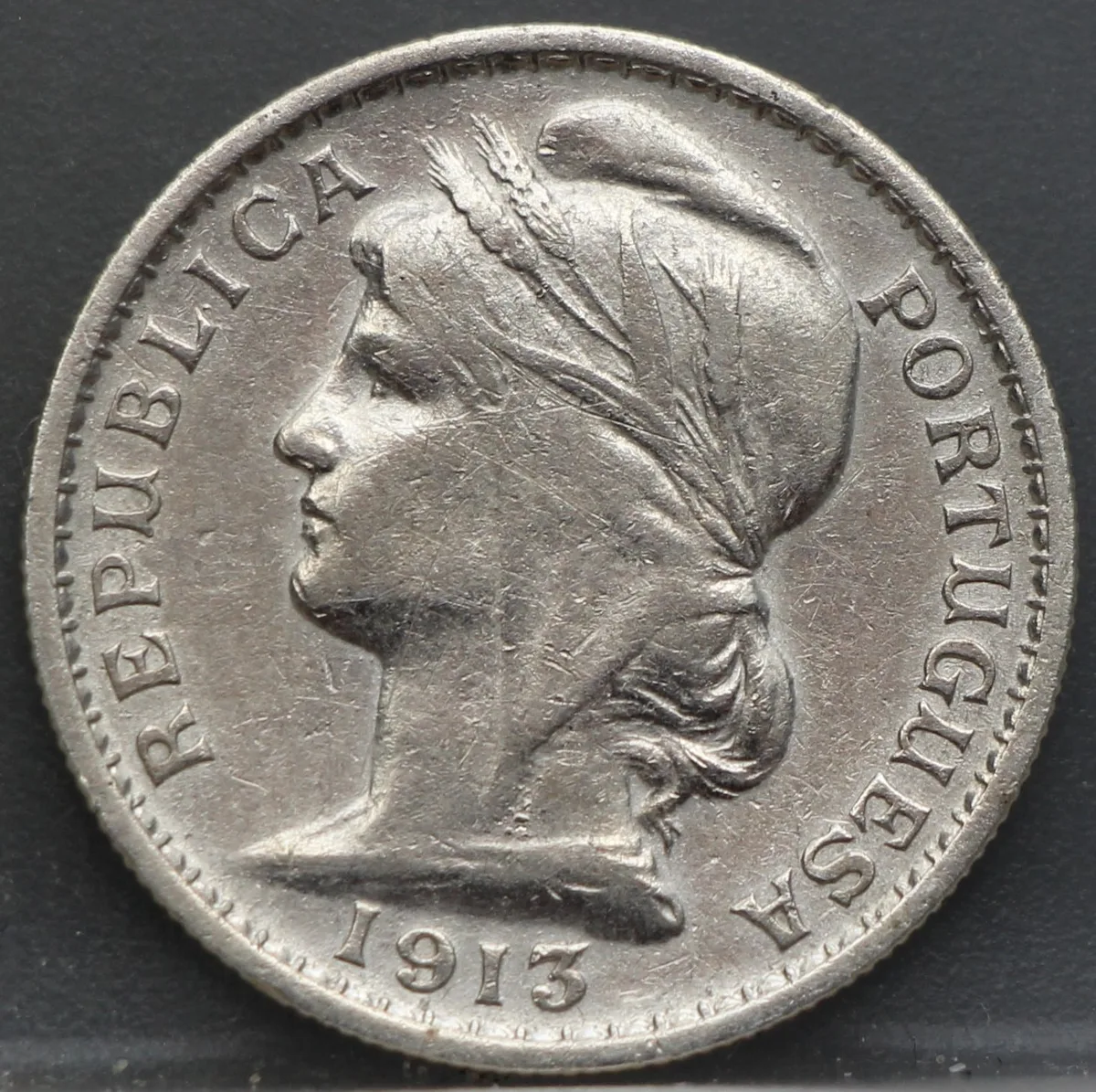 20 Centavos 1913 Portugal Zilver voorzijde
