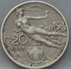 20 Centesimi 1912 Italië — Nikkel voorzijde