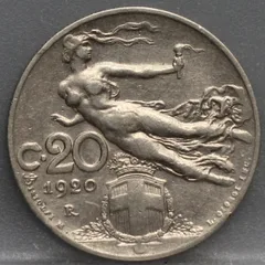20 Centesimi 1920 Italië — Nikkel voorzijde