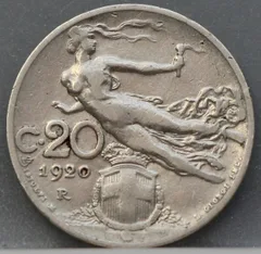 20 Centesimi 1920 Italië Nikkel voorzijde