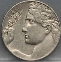 20 Centesimi 1920 Italië — Nikkel achterzijde