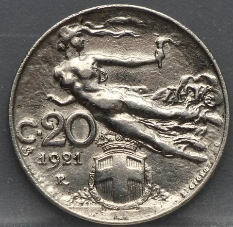 20 Centesimi 1921 Italië — Nikkel