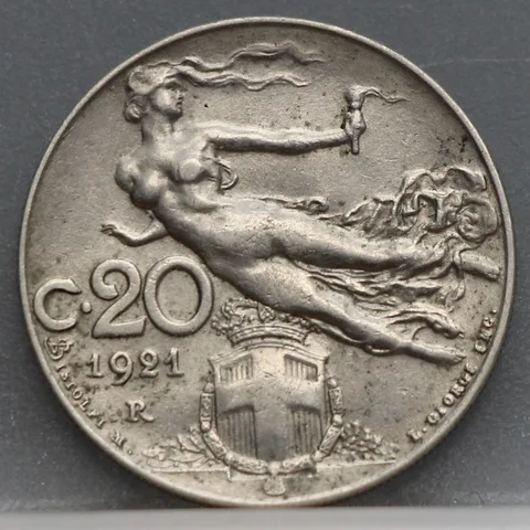 20 Centesimi 1921 Italië — Nikkel
