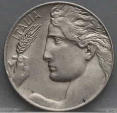 20 Centesimi 1921 Italië Nikkel achterzijde
