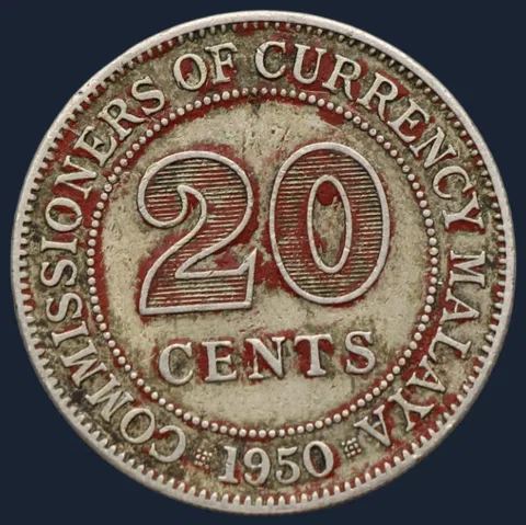 20 Cents 1950 Malaya