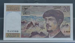 20 Francs 1989 Debussy — Frankrijk voorzijde