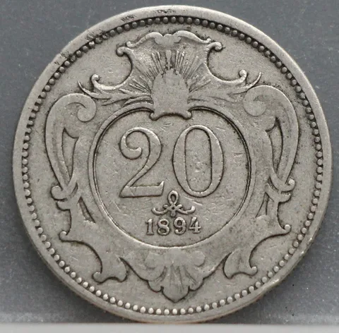 20 Heller 1894 Oostenrijk Nikkel