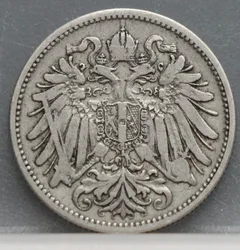20 Heller 1894 Oostenrijk Nikkel achterzijde