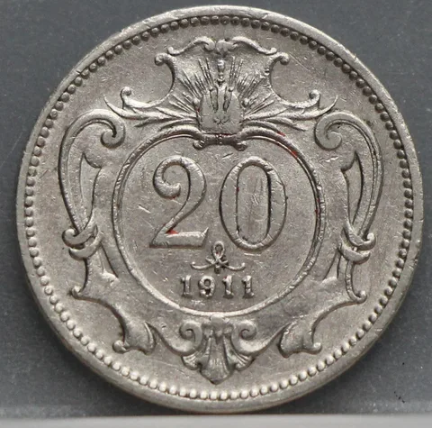 20 Heller 1911 Oostenrijk — Nikkel