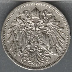 20 Heller 1911 Oostenrijk — Nikkel achterzijde