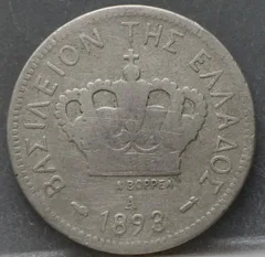 20 Lepta 1893 A Griekenland Cupronikkel voorzijde