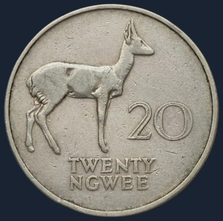 20 Ngwee 1972 Zambia