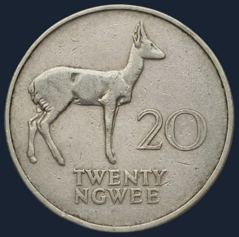 20 Ngwee 1972 Zambia