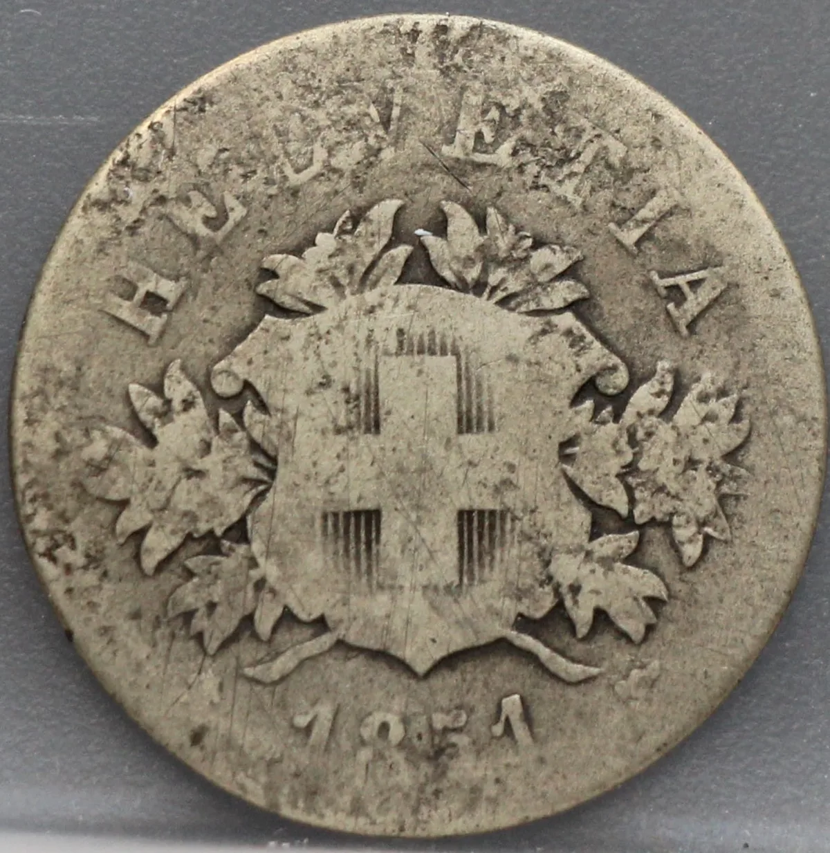 20 Rappen 1851 (BB) Zwitserland — Billon voorzijde