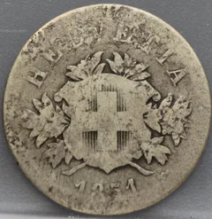 20 Rappen 1851 (BB) Zwitserland — Billon voorzijde