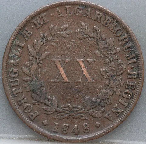20 Reis 1848 Portugal — Koper